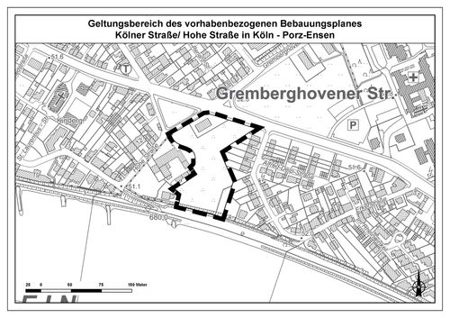 Kölner Straße / Hohe Straße in Köln-Porz-Ensen