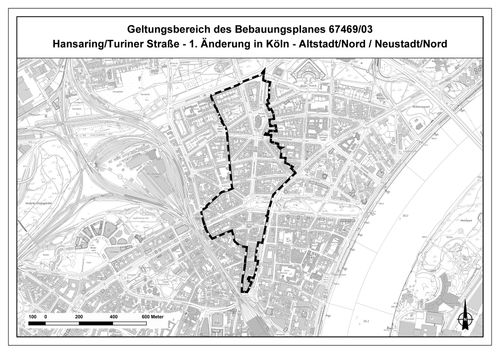 Hansaring/Turiner Straße in Köln-Altstadt/Nord/Neustadt/Nord, 1. Änderung
