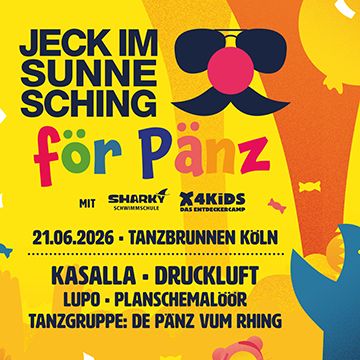 Jeck im Sunnesching för Pänz 2026 – Das Familienfestival